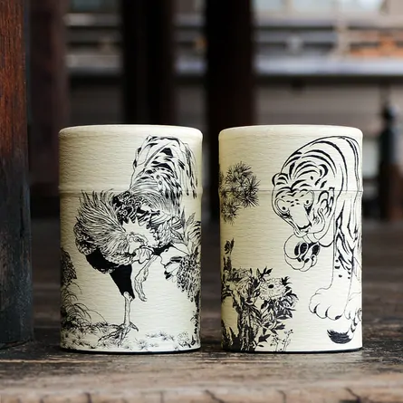 Rinpa Rooster Tea Caddy
