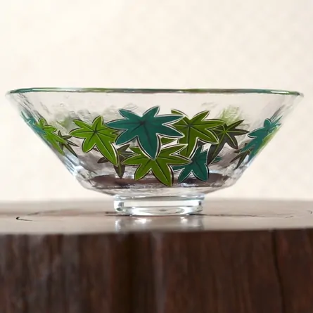 Glass Hira Chawan Aokaede