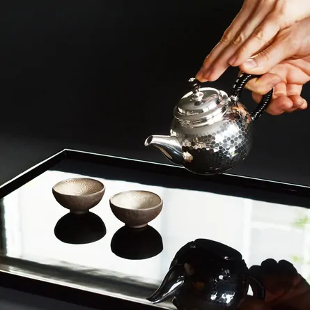 Silver Tsuchime Kokudan Tsumami Ushirode Kyusu 