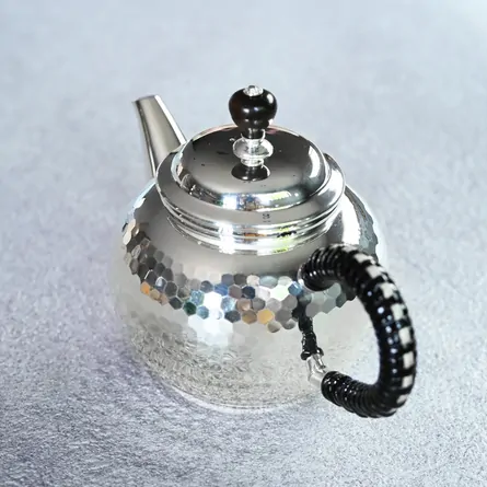 Silver Tsuchime Kokudan Tsumami Ushirode Kyusu 