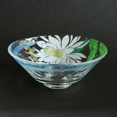 Glass Hira Chawan Gekka Bijin