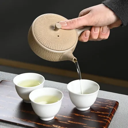 Gyokkō Yakishime Hiragata Biri Kyusu