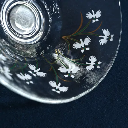 Glass Hira Chawan Sagigusa