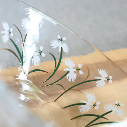 Glass Hira Chawan Sagigusa