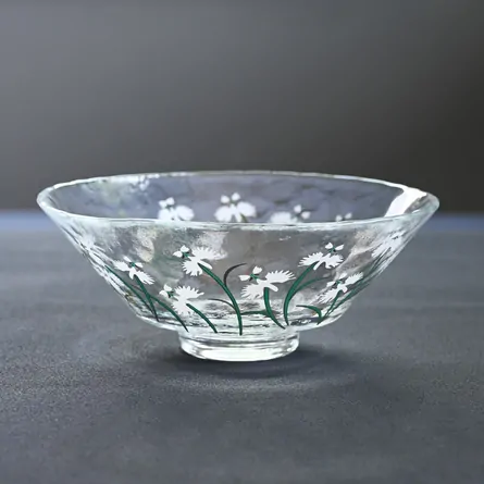 Glass Hira Chawan Sagigusa