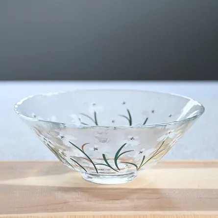 Glass Hira Chawan Sagigusa