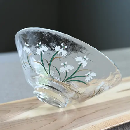 Glass Hira Chawan Sagigusa