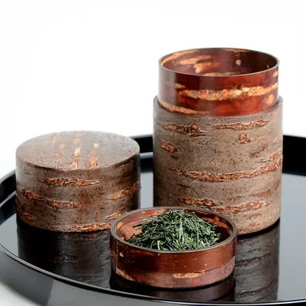 Cherry Bark Tea Caddy Shimofuri 