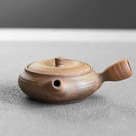 Kohokujo Yakishime Hiragata Kyusu Small