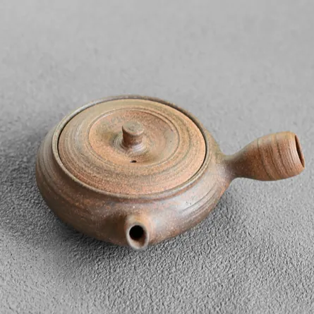 Kohokujo Yakishime Hiragata Kyusu Small
