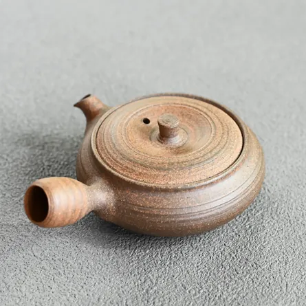 Kohokujo Yakishime Hiragata Kyusu Small