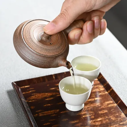 Kohokujo Yakishime Hiragata Kyusu Small