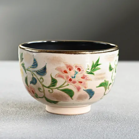 Chawan Kenzan Uchiguro Karahana ni Hakuba