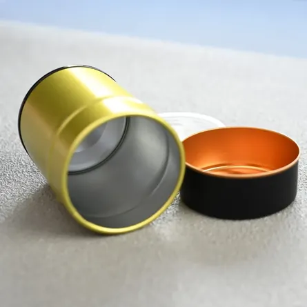 Black and Gold Small Tea Caddy