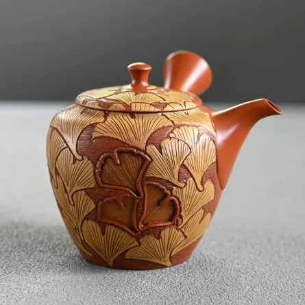 Shun'en Shudei Maru Inlay Ginkgo Kyusu