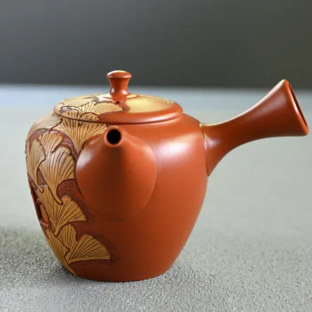 Shun'en Shudei Maru Inlay Ginkgo Kyusu