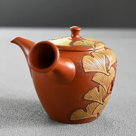Shun'en Shudei Maru Inlay Ginkgo Kyusu