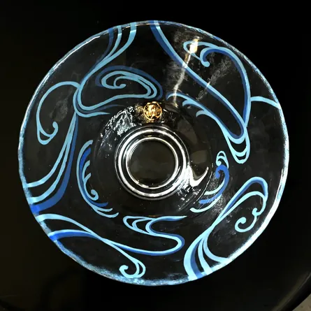 Glass Hira Chawan Giyaman Ryūsui