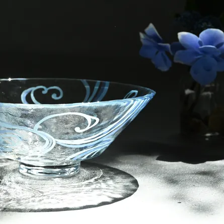 Glass Hira Chawan Giyaman Ryūsui