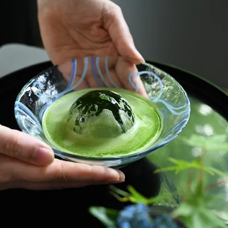 Glass Hira Chawan Giyaman Ryūsui
