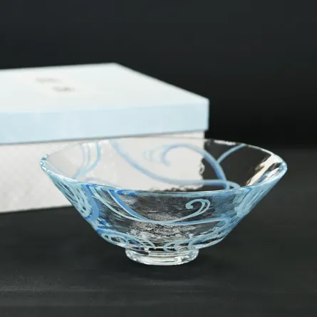 Glass Hira Chawan Giyaman Ryūsui