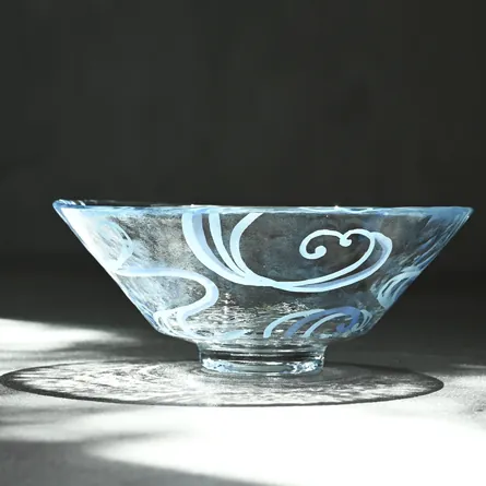 Glass Hira Chawan Giyaman Ryūsui