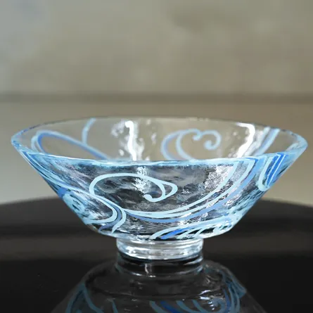 Glass Hira Chawan Giyaman Ryūsui
