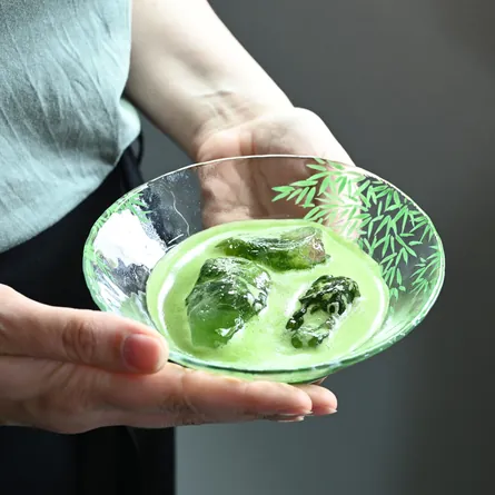 Glass Hira Chawan Giyaman Chikurin