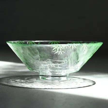 Glass Hira Chawan Giyaman Chikurin