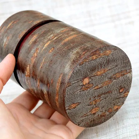 Cherry Bark Tea Caddy Shimofuri Medium