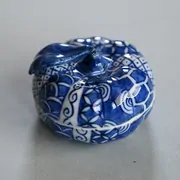 Shoami Sometsuke Shonzui Incense Canister Orange