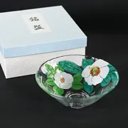 Glass Hira Chawan Giyaman Natsutsubaki