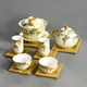 Platinum Morikin Budouzu Shirochibumon Teaset