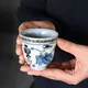 Kutani Sometsuke Ginsai Takarazukushi Senchawan
