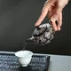 Shun'en Black Marugata Inlay Sakurabori Ushirode Kyusu